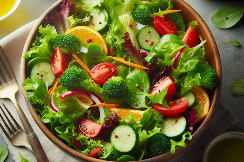 Mixed Green Salad with a Tangy Vinaigrette