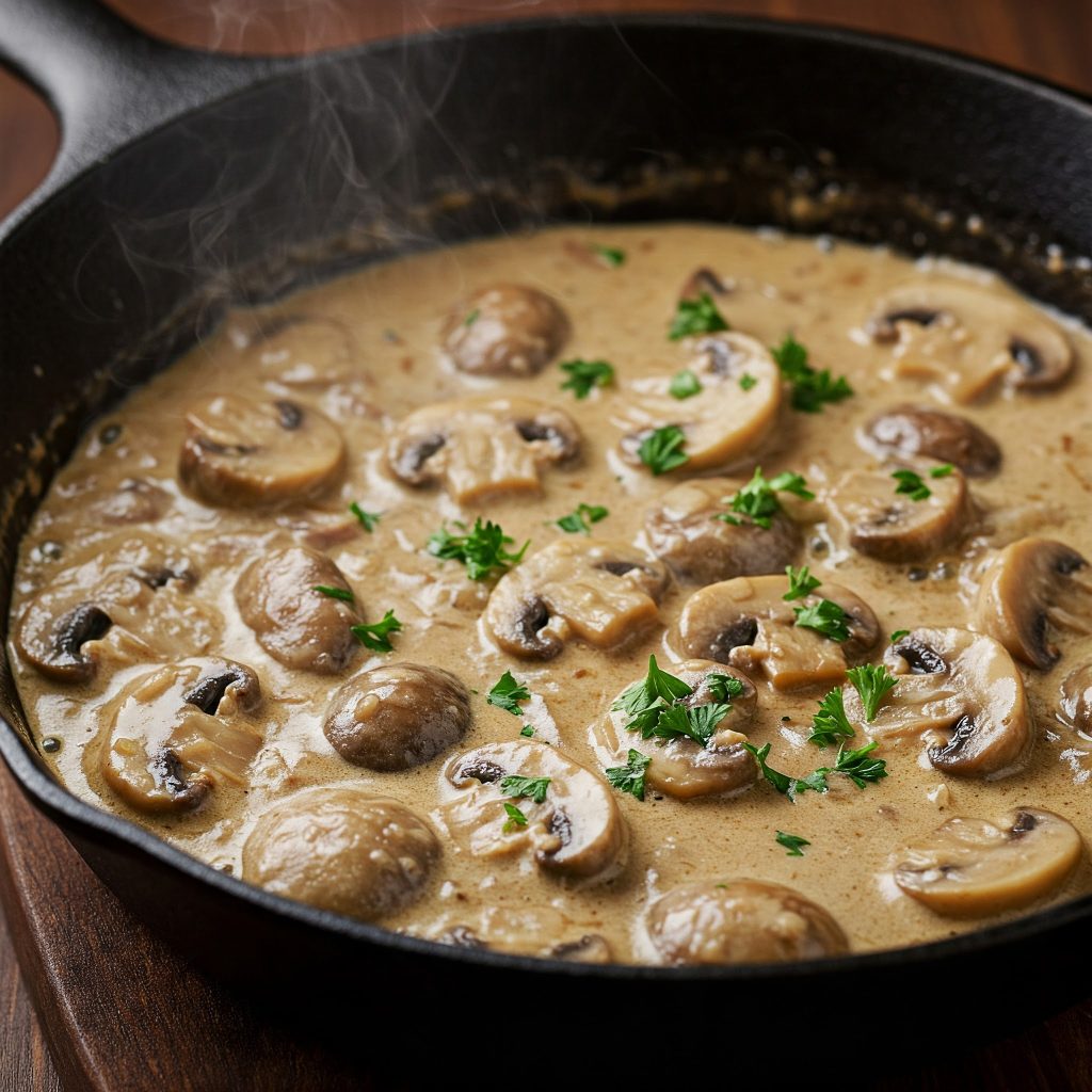 Mushroom Stroganoff tastyfry.in