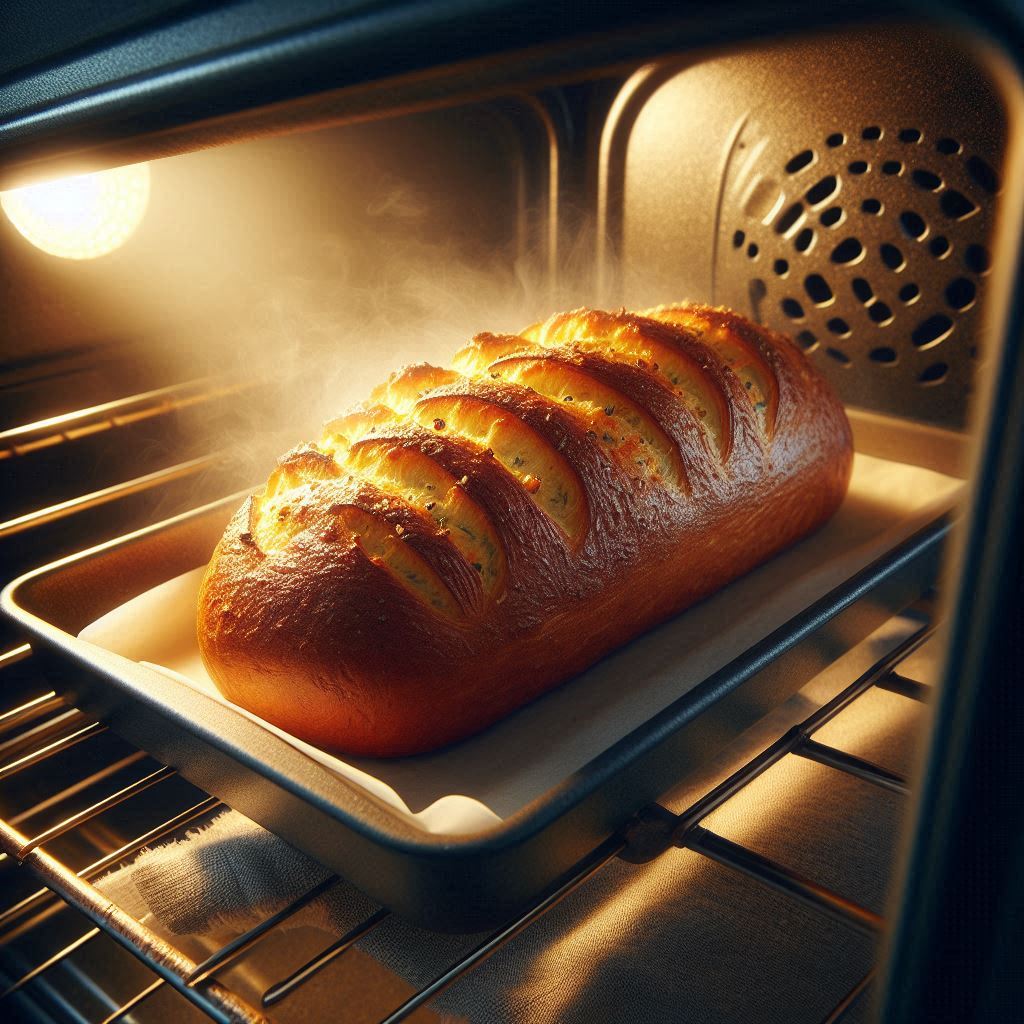 garlic bread baking in oven tastyfry.in