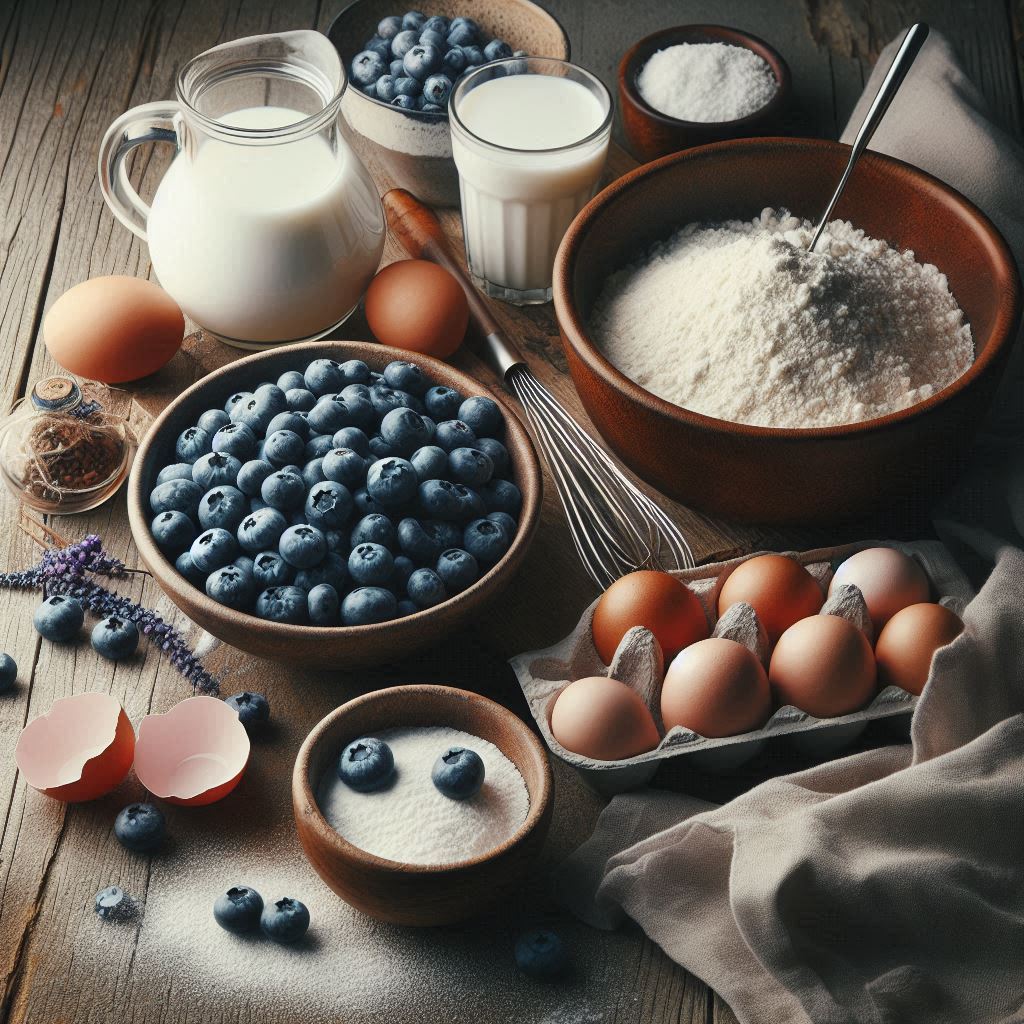 ingredients for blueberry pancakes tastyfry.in