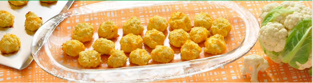 Baked cauliflower tots