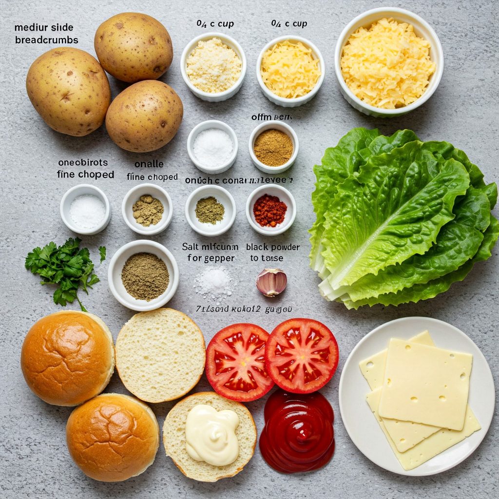 Ingredient for grill burger recipe tastyfry.in