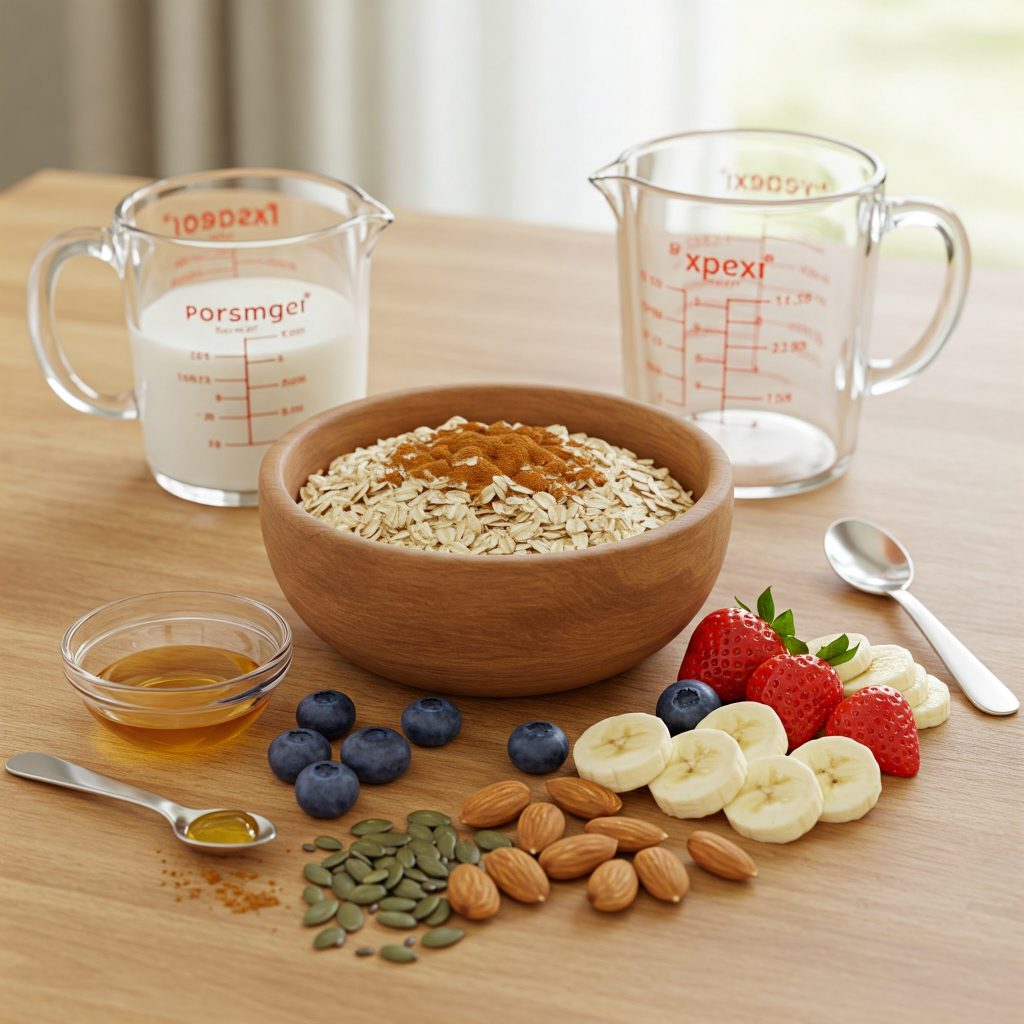 ingredients of oats porridge tastyfry.in