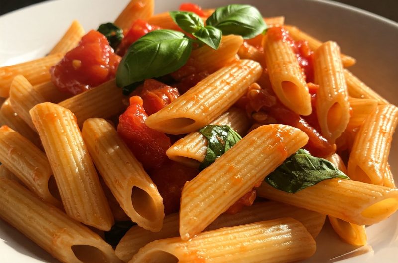Quick and easy tomato and basil pasta recipe