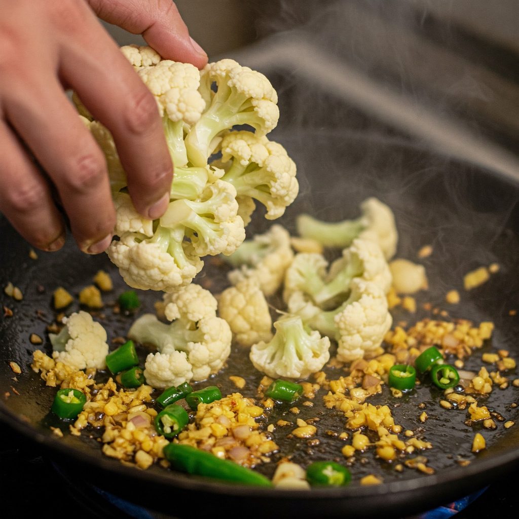 add cauliflower curry tastyfry.in