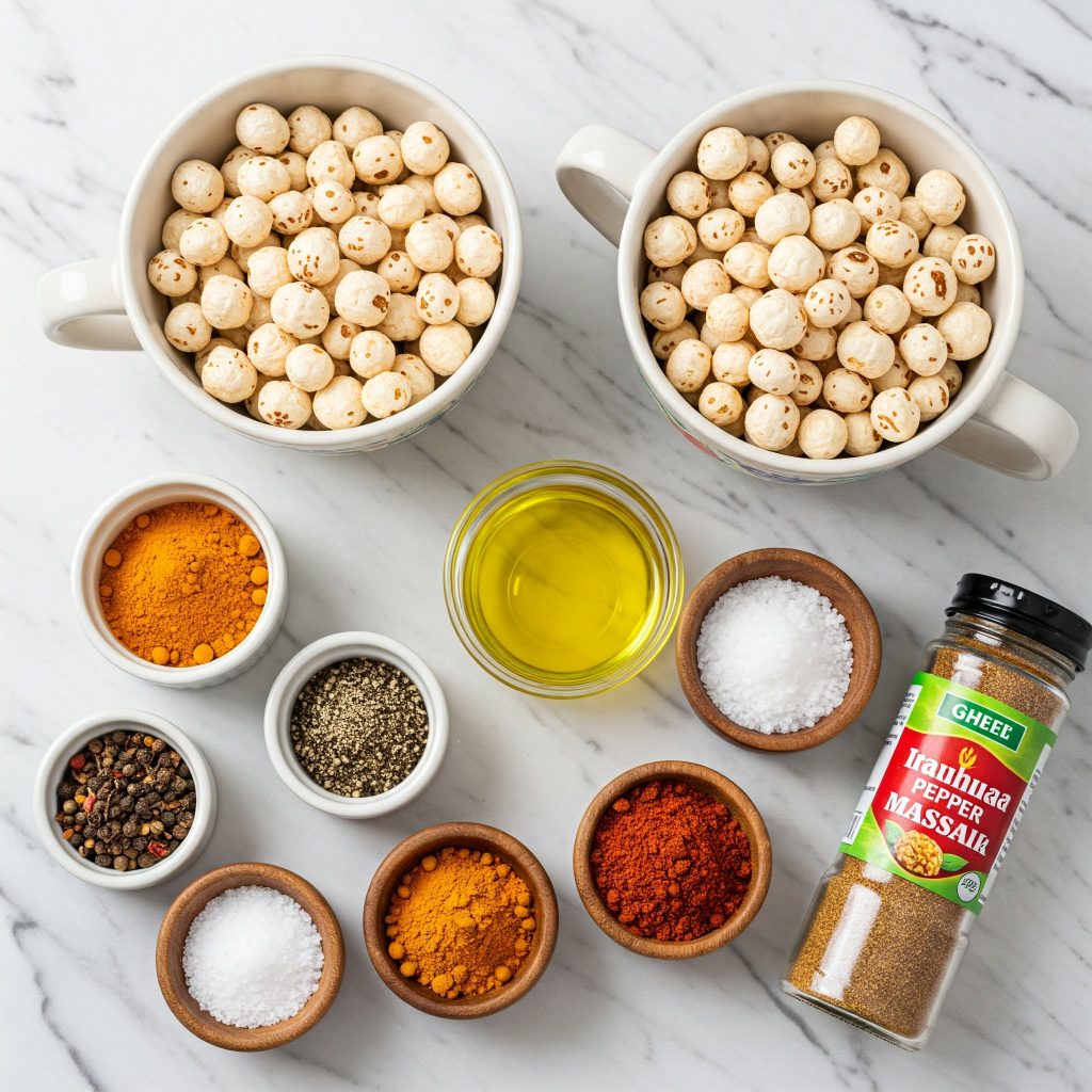 ingredient for roasted makhana recipe