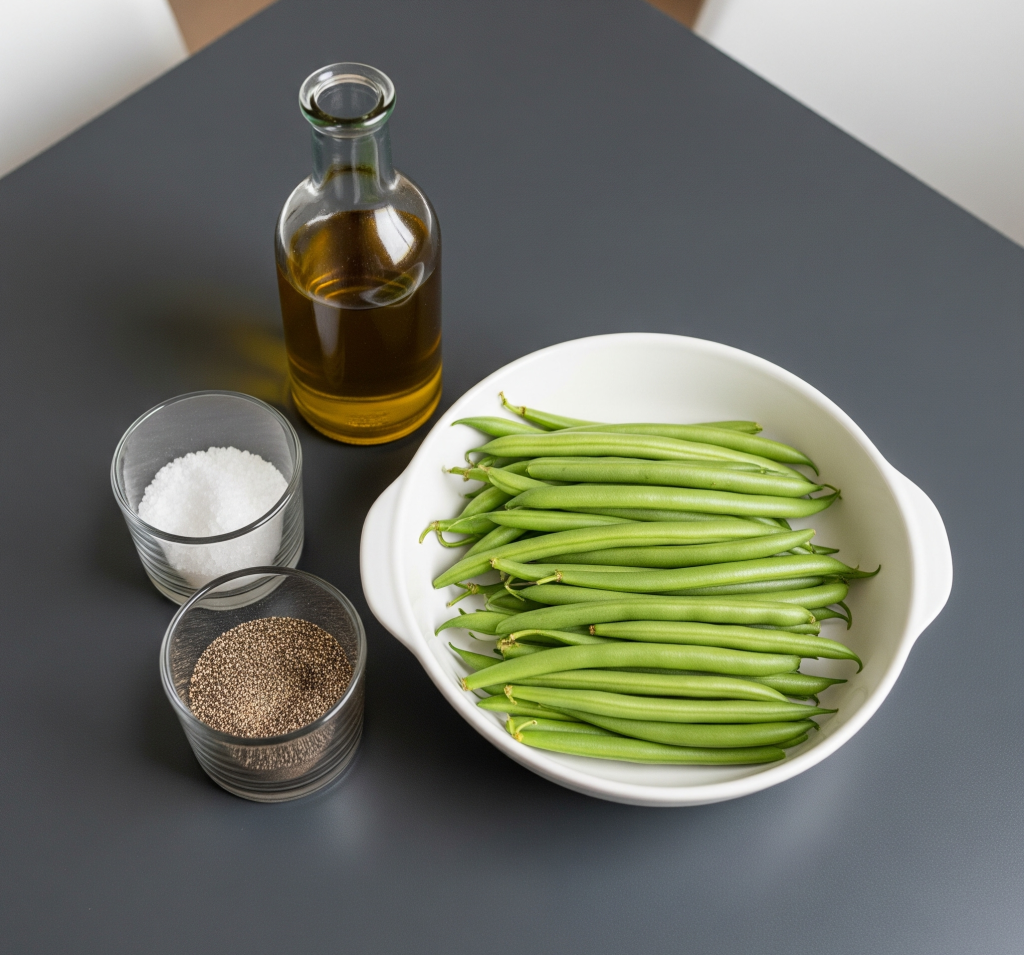 ingredients for air fryer green beans recipe tastyfry.in