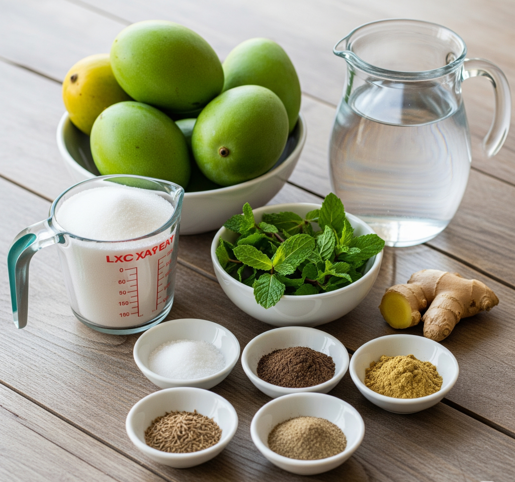 Aam panna recipe's ingredients tastyfry.in